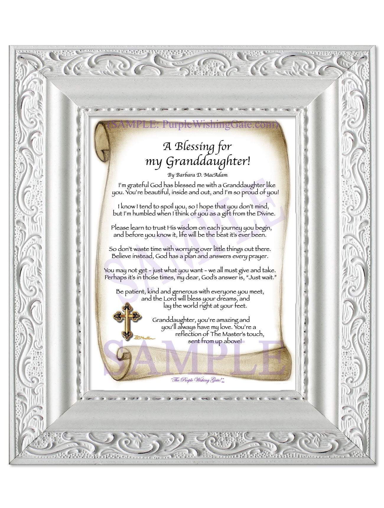 A Blessing for My Granddaughter! (child-adult) - Gifts for Granddaughter - PurpleWishingGate.com