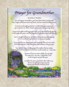 Prayer for Grandmother (8x10) - 8x10 Custom Matted Clearance - PurpleWishingGate.com