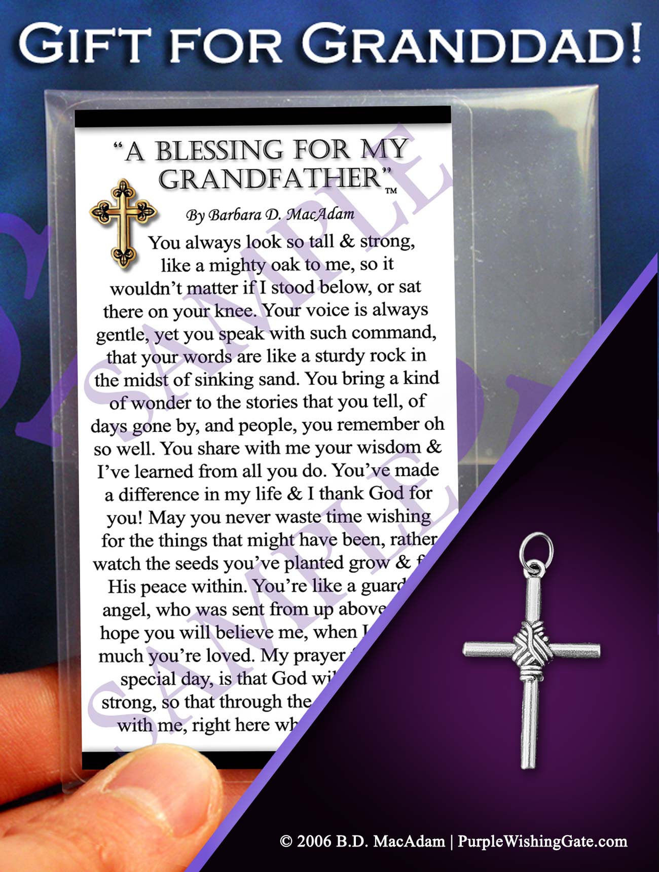 A Blessing for My Grandfather - Pocket Blessing | PurpleWishingGate.com