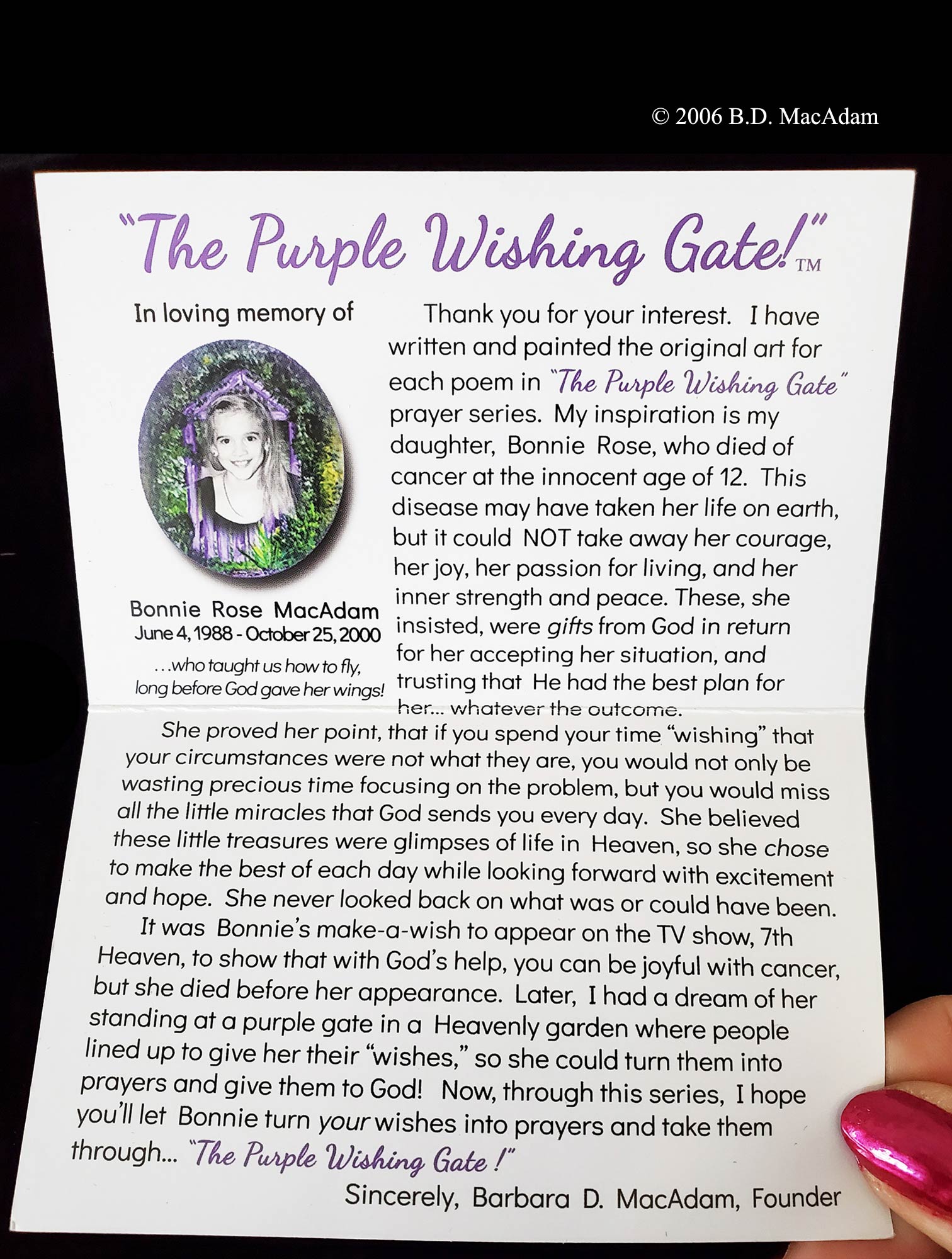 A Baptism Blessing - Pocket Blessing | PurpleWishingGate.com