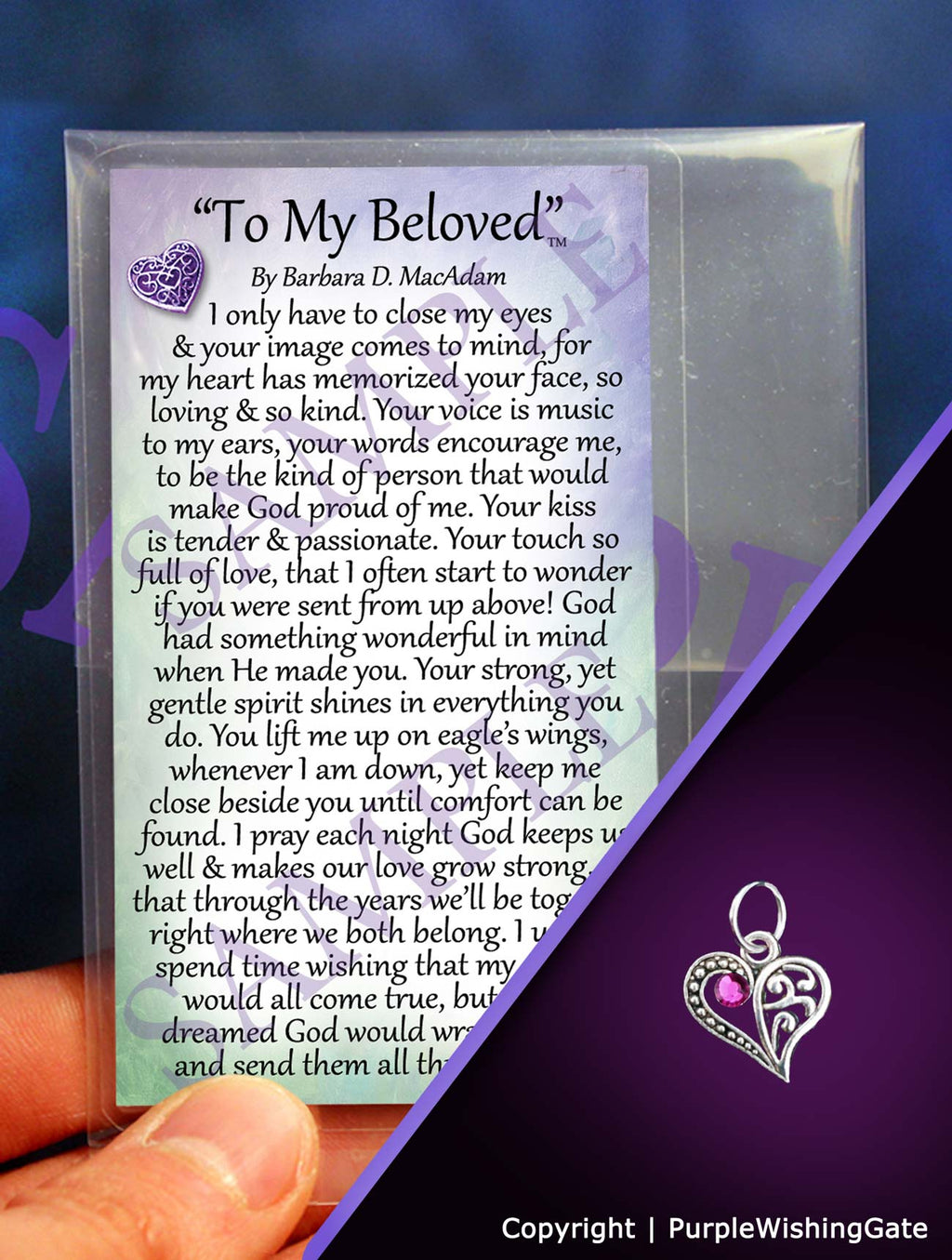 To My Beloved - Pocket Blessing: Crescent Heart / -----
