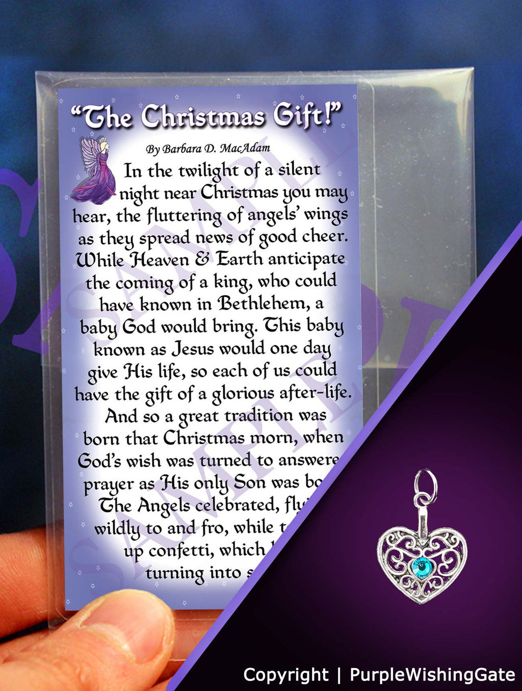 The Christmas Gift - Pocket Blessing: Traditional Heart / -----
