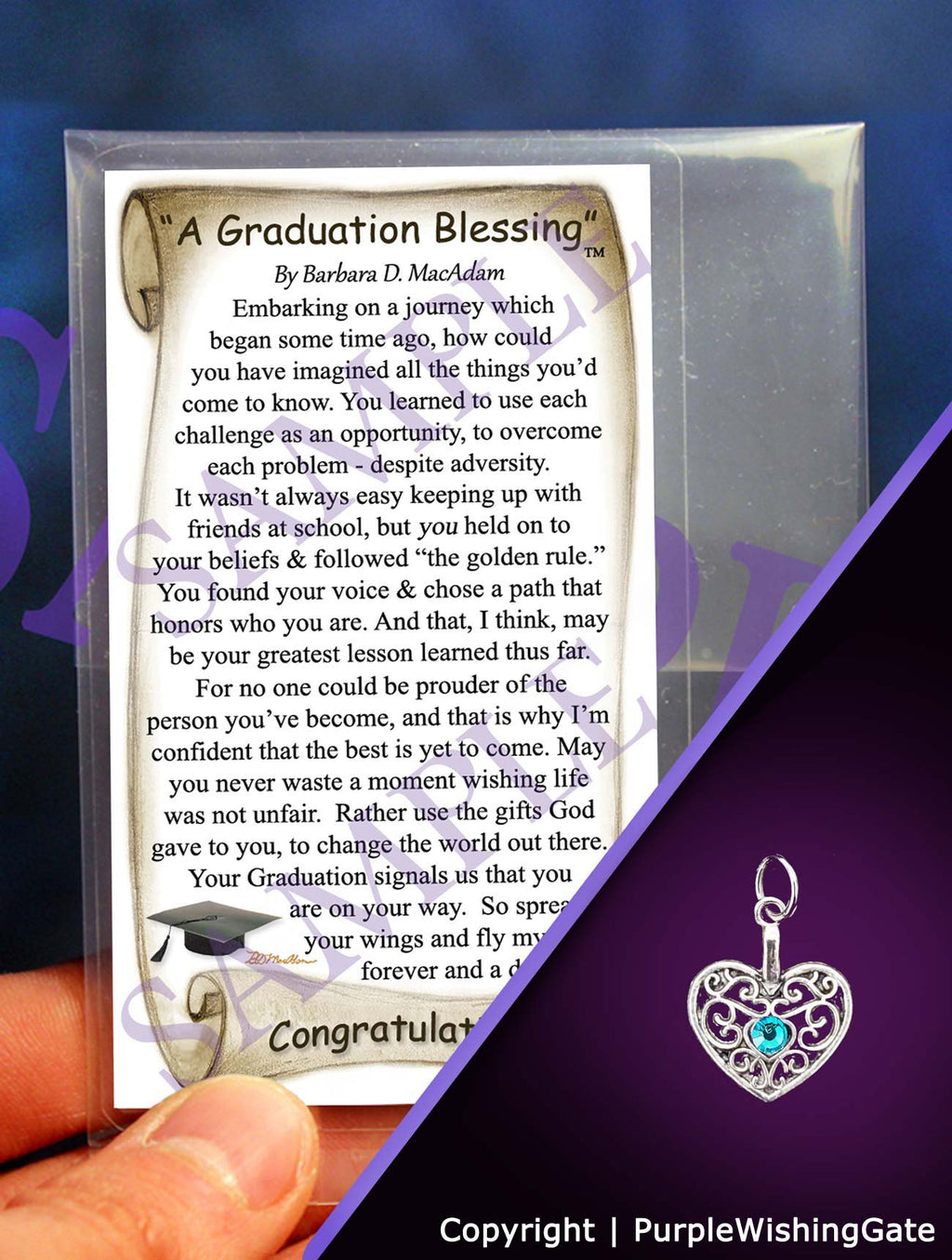 A Graduation Pocket Blessing: Traditional Heart / -----

