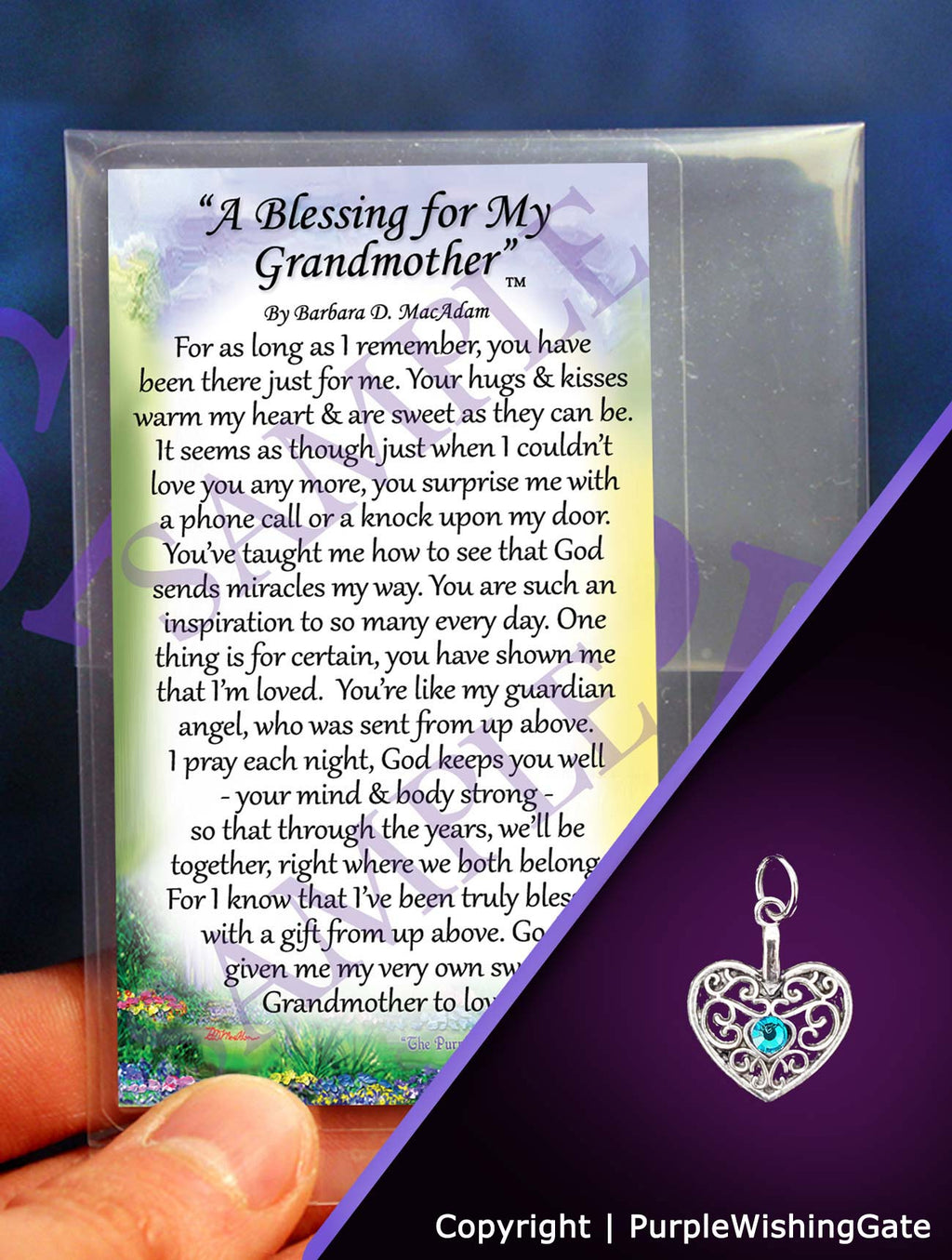 A Pocket Blessing for My Grandmother: Traditional Heart / No Crystal
