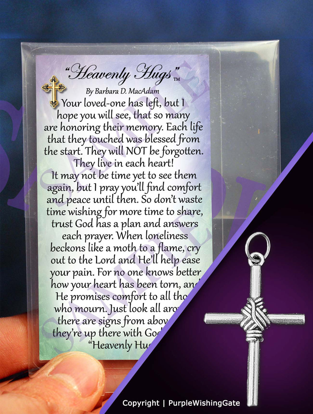 Heavenly Hugs - Pocket Blessing: Men's Rope Cross / -----
