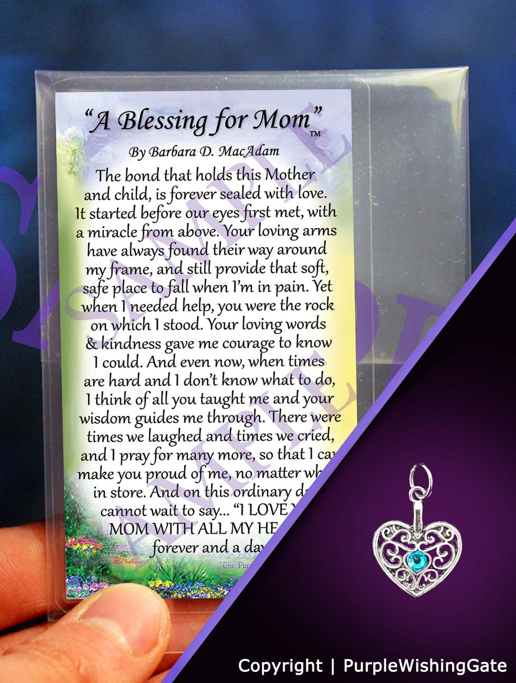 A Pocket Blessing for Mom: Traditional Heart / No Crystal
