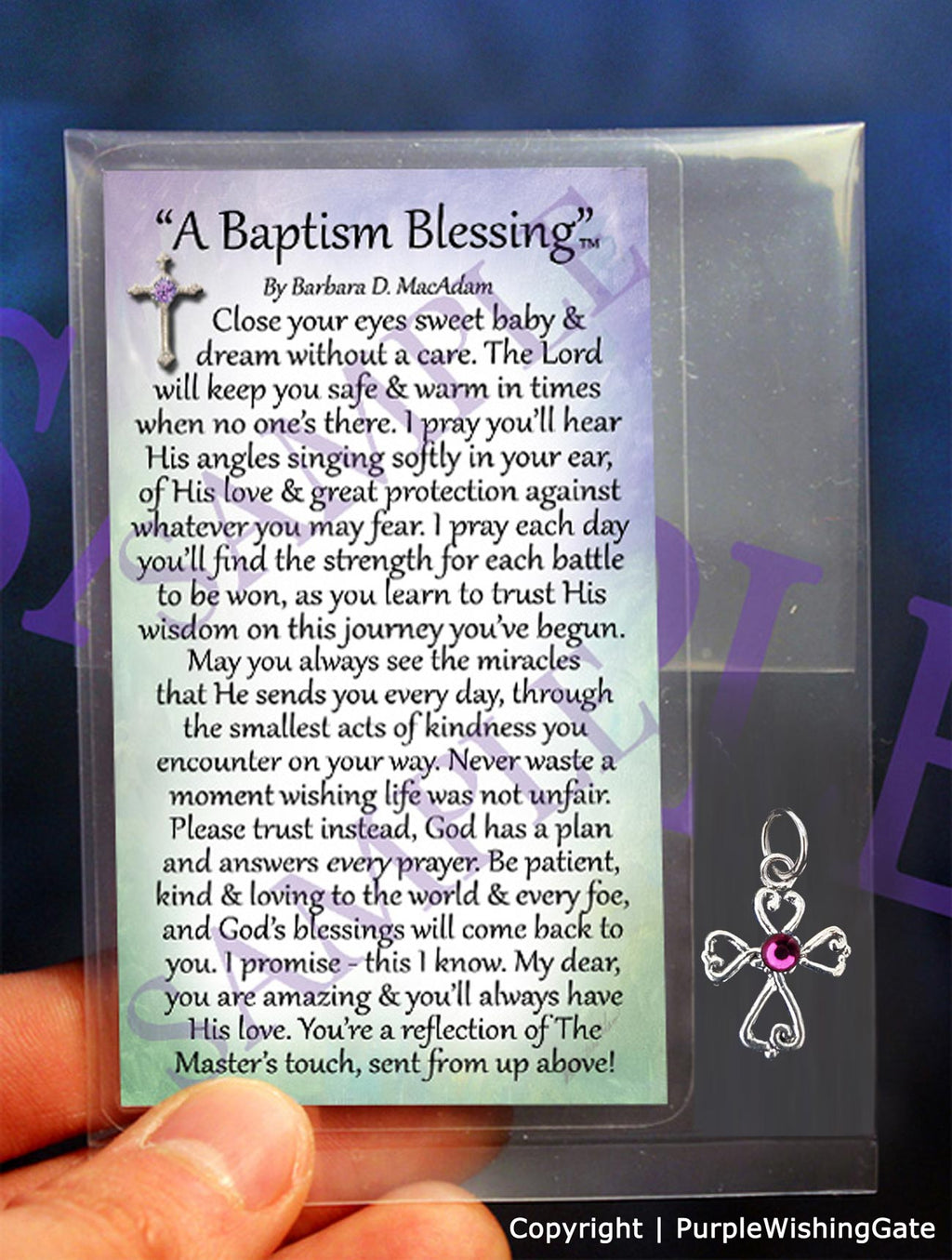 A Baptism Pocket Blessing: make selection / No Crystal
