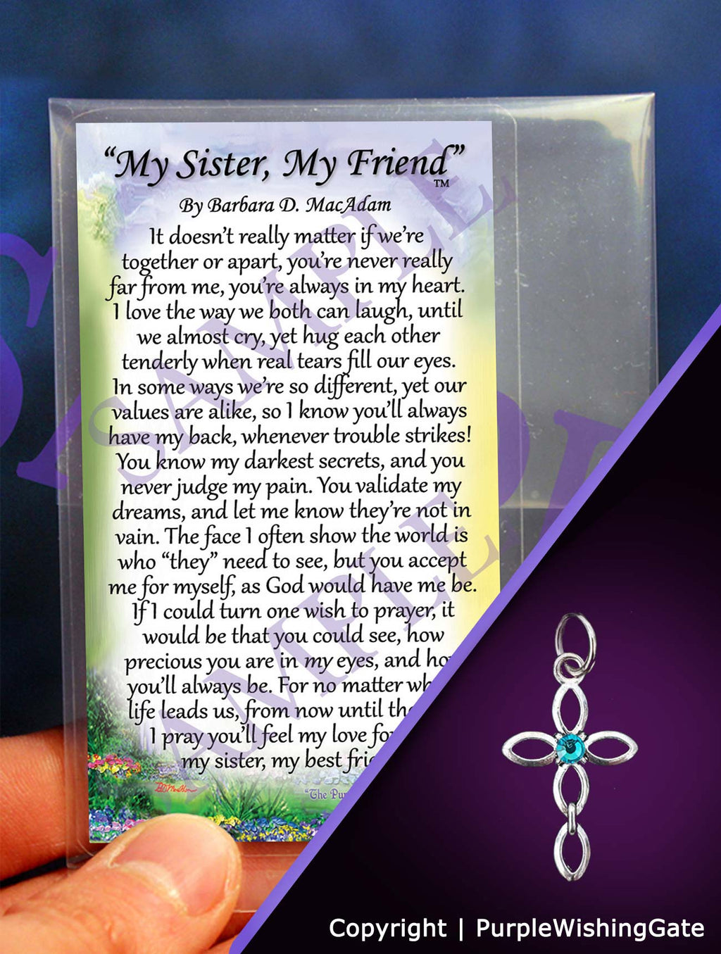 My Sister, My Friend - Pocket Blessing: Infinity Cross / No Crystal
