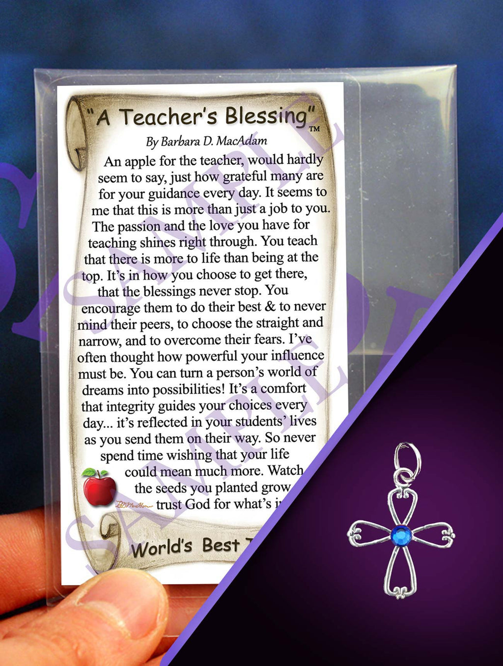 A Teacher's Pocket Blessing: Angel Cross / No Crystal
