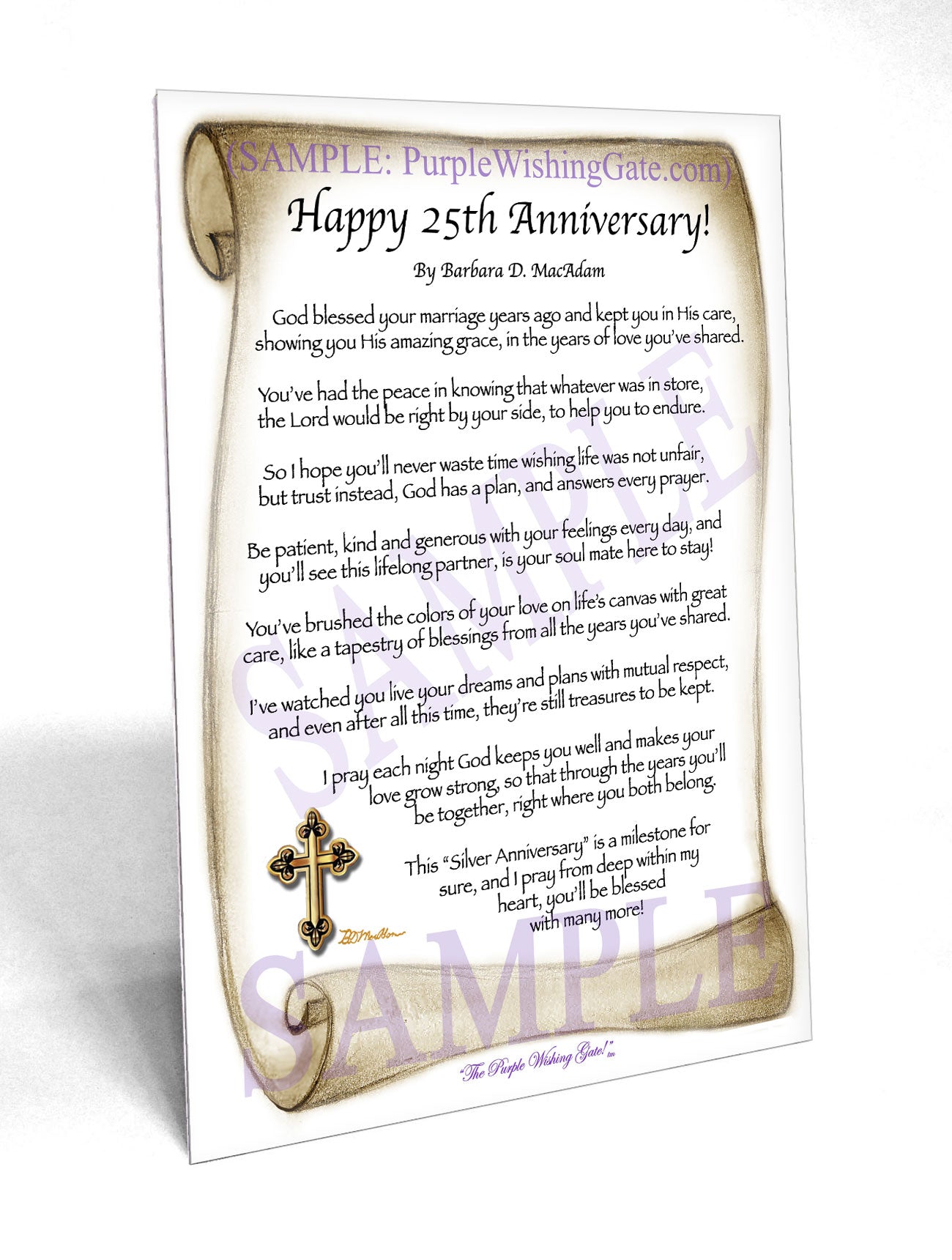 Happy 25th Anniversary! - Anniversary Gift - PurpleWishingGate.com