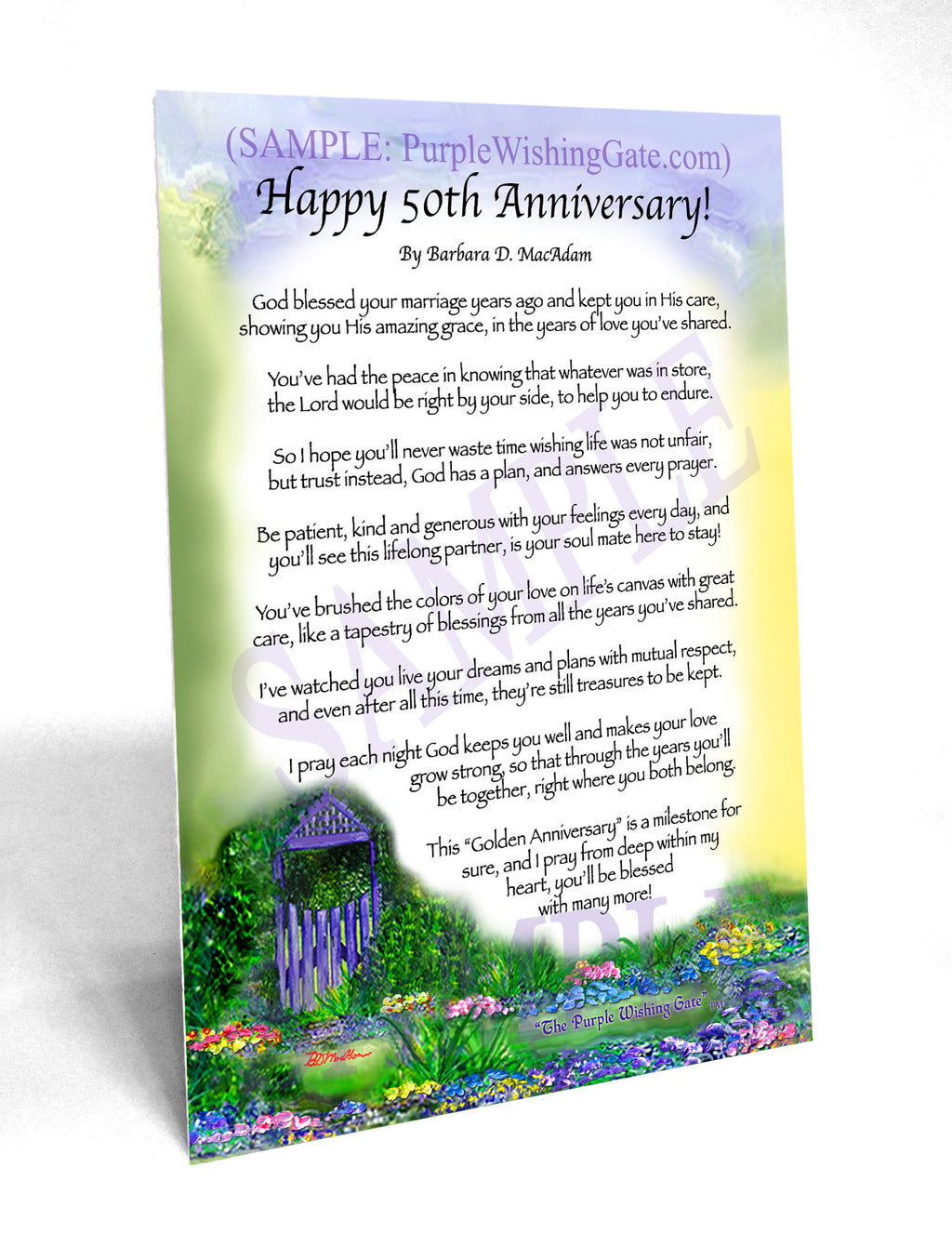 Happy 50th Anniversary: Purple Wishing Gate / 5x7
