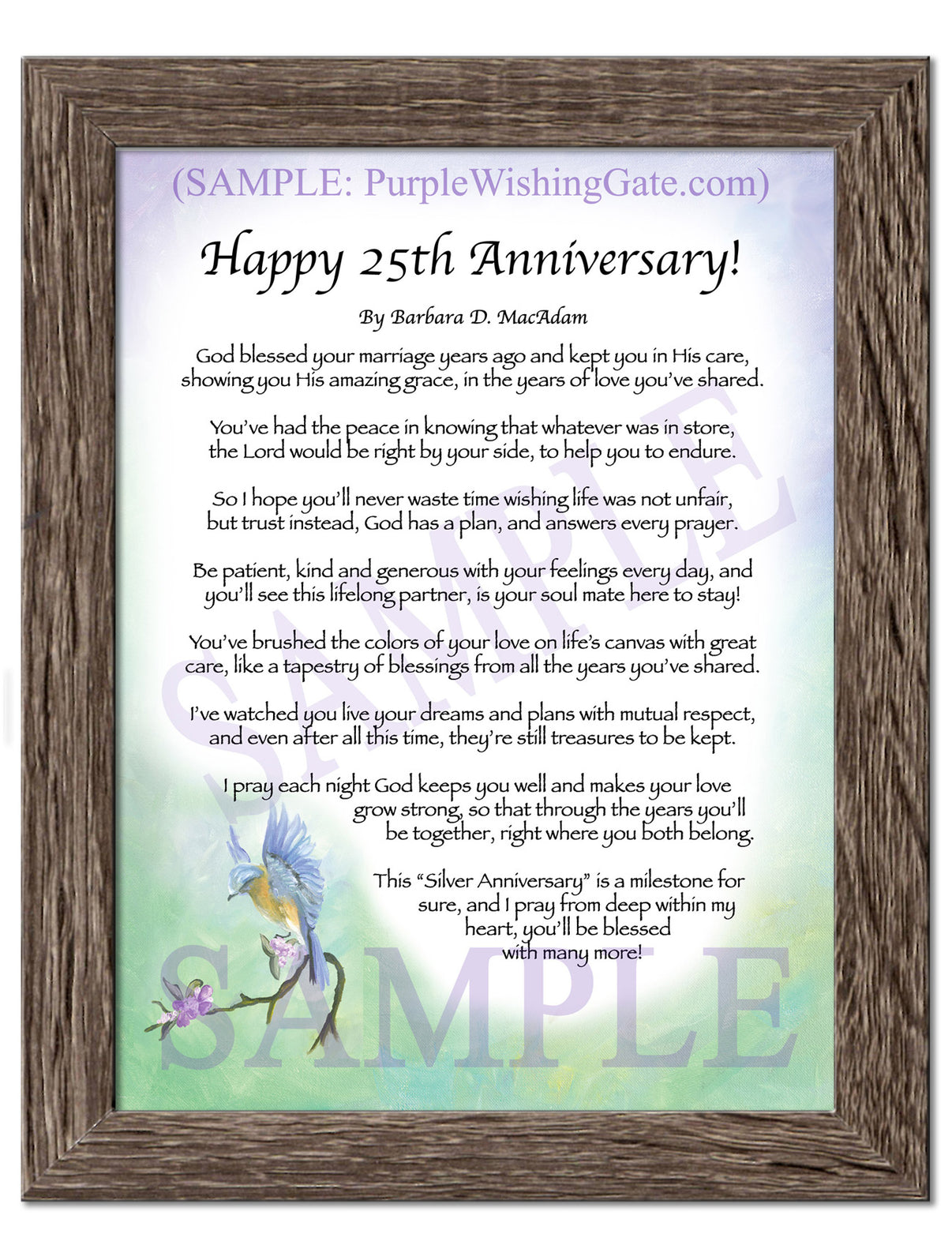 Happy 25th Anniversary! - Anniversary Gift - PurpleWishingGate.com