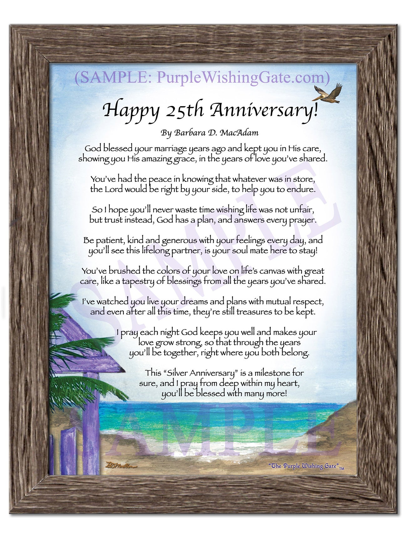 Happy 25th Anniversary! - Anniversary Gift - PurpleWishingGate.com
