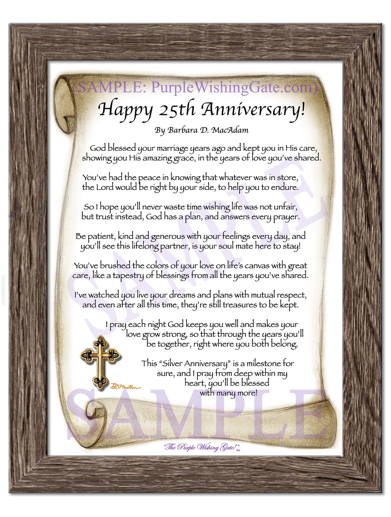 Happy 25th Anniversary! - Anniversary Gift - PurpleWishingGate.com