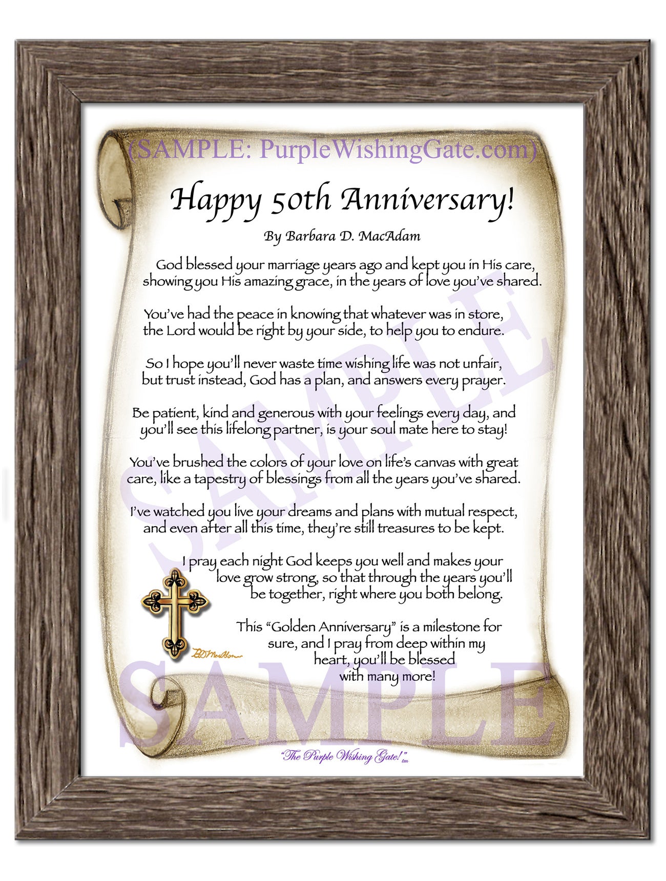 Happy 50th Anniversary! - Anniversary Gift - PurpleWishingGate.com