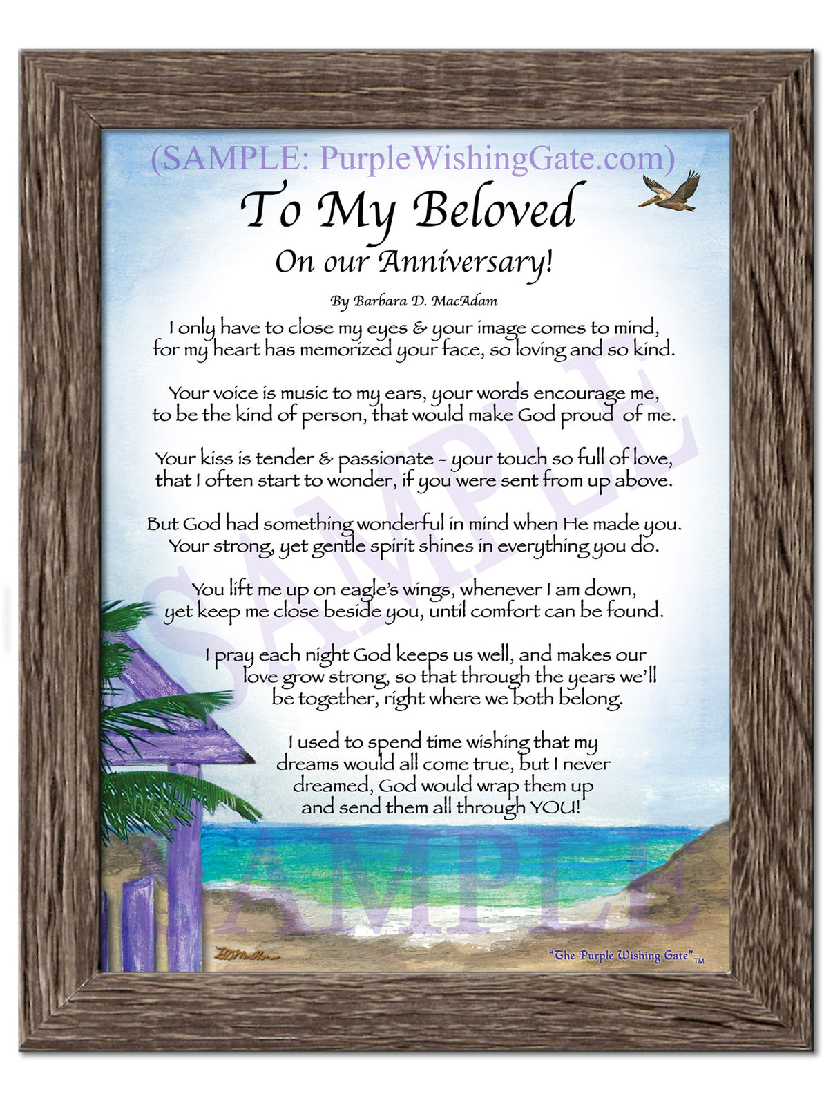 To My Beloved On our Anniversary! - Anniversary Gift - PurpleWishingGate.com