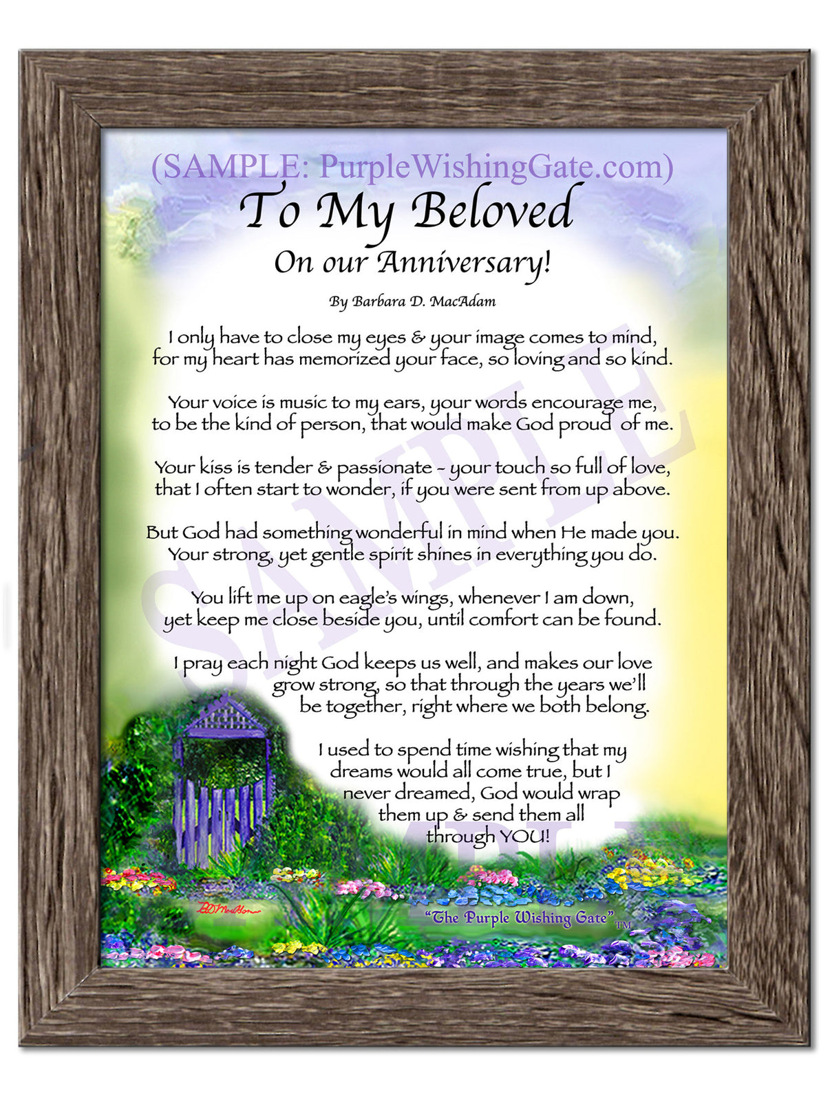 To My Beloved On our Anniversary! - Anniversary Gift - PurpleWishingGate.com