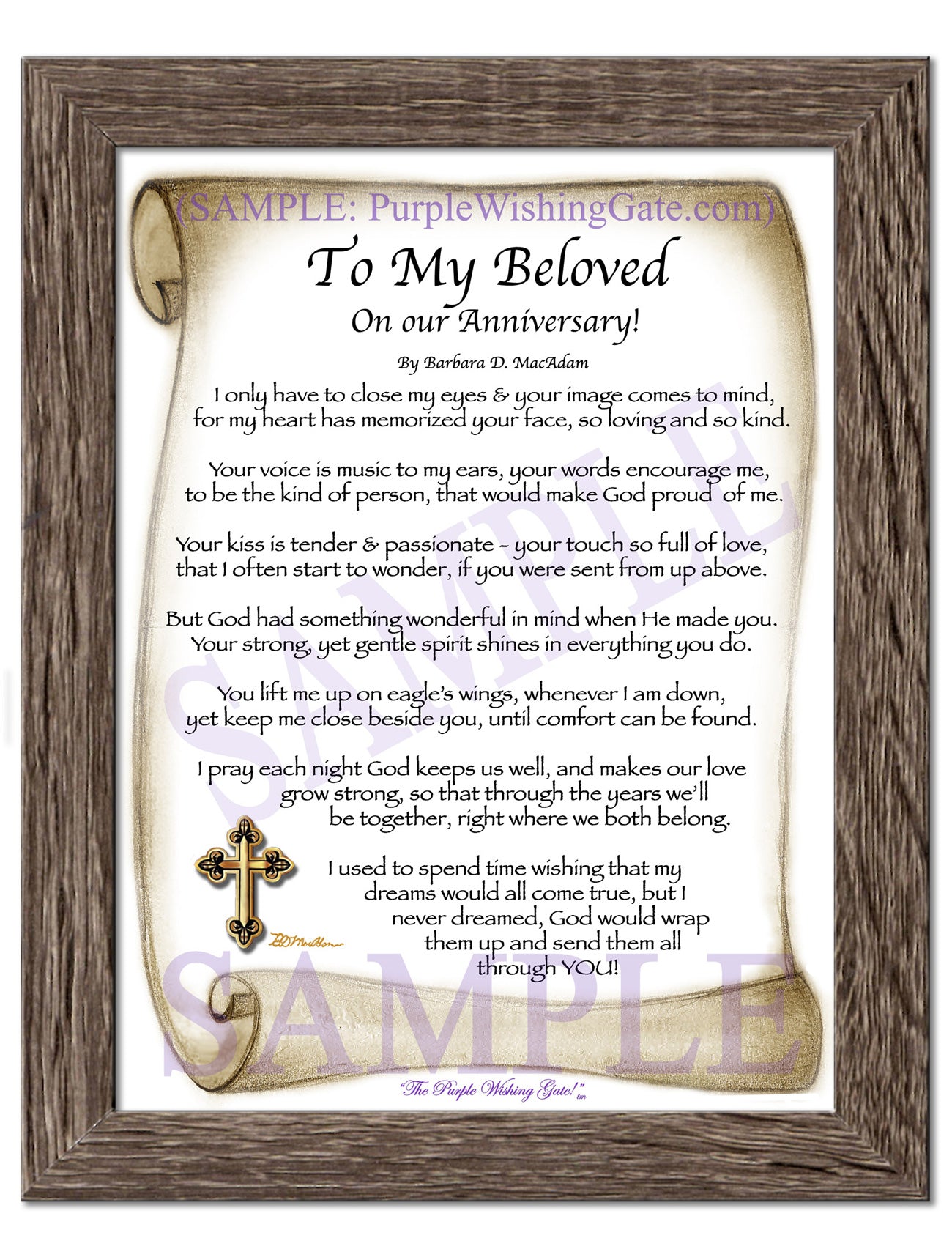 To My Beloved On our Anniversary! - Anniversary Gift - PurpleWishingGate.com