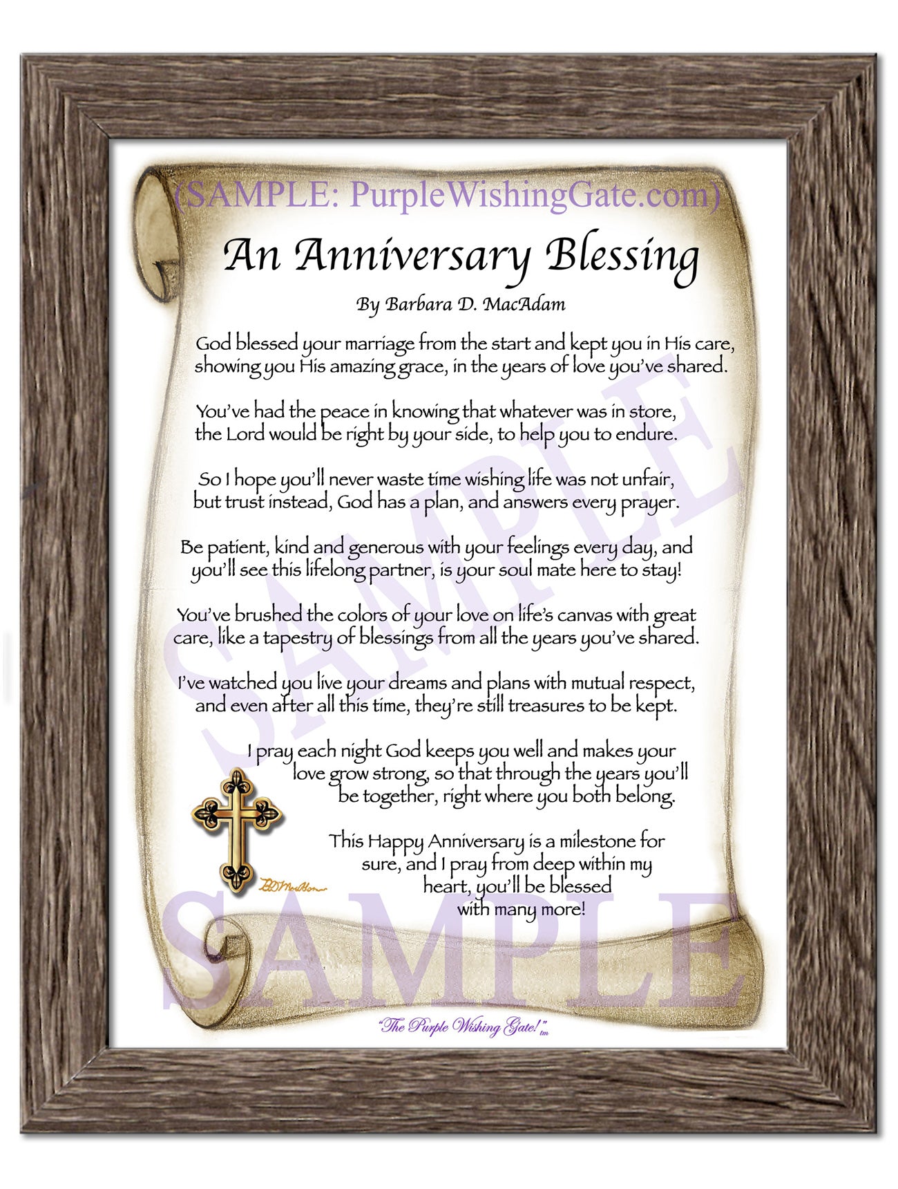 An Anniversary Blessing - Anniversary Gift - PurpleWishingGate.com