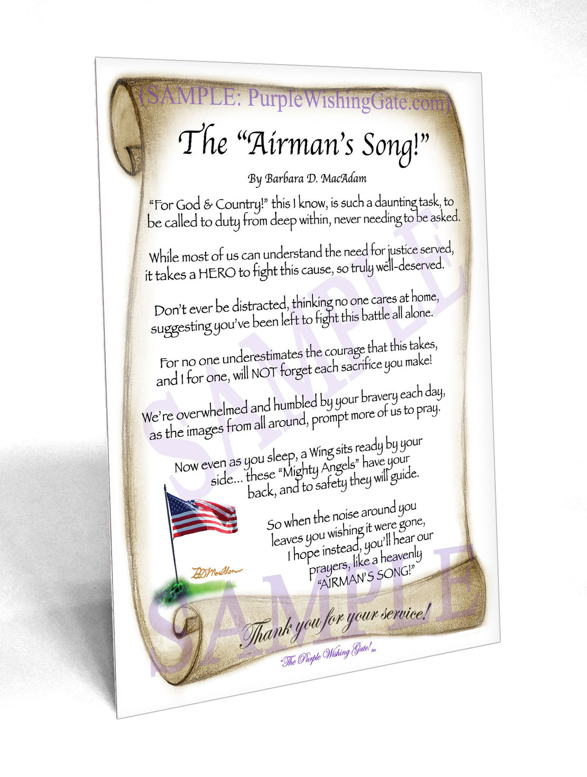 The Airman's Song! - Military Gift - PurpleWishingGate.com