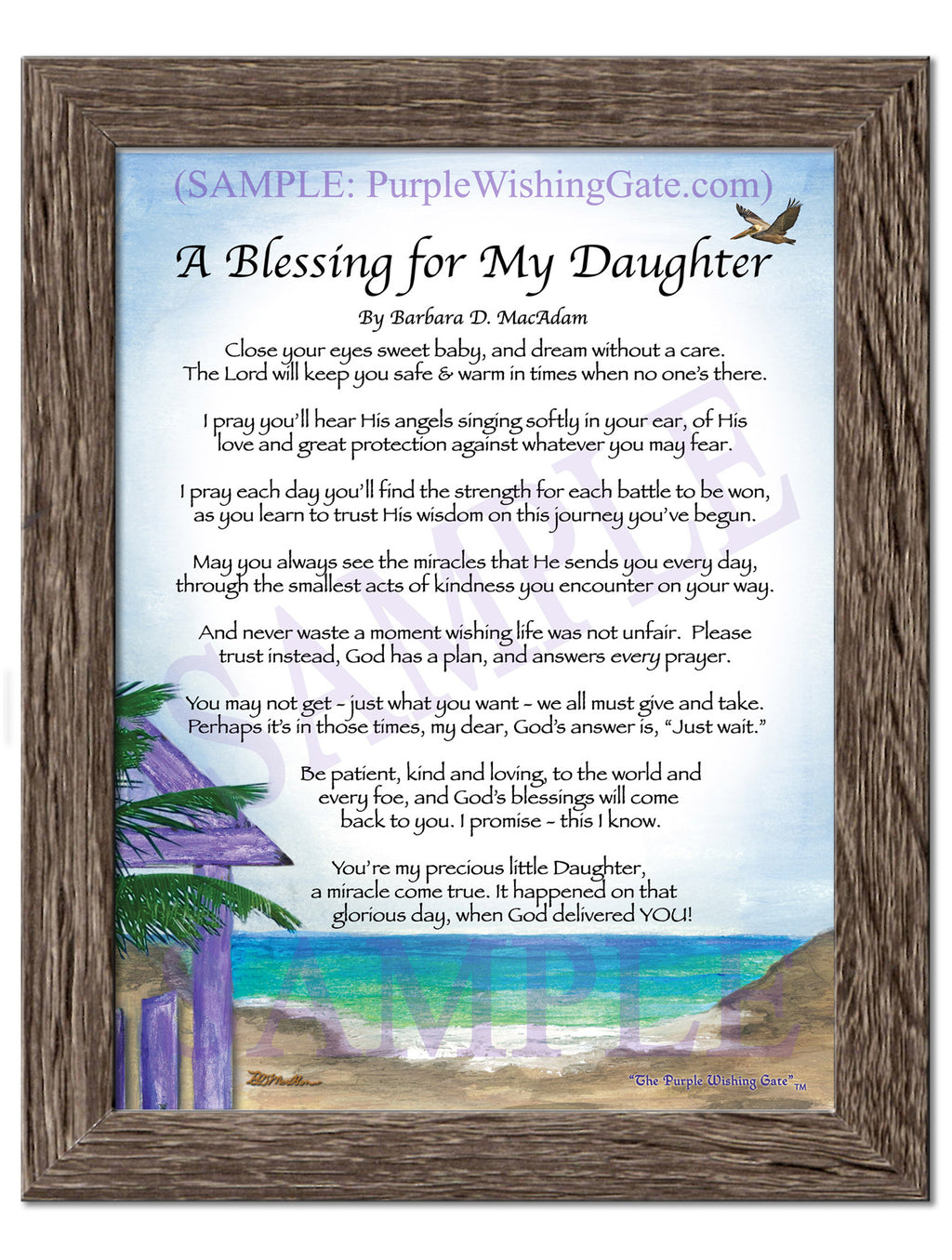 A Blessing for My Daughter (baby) - Baby Gift - PurpleWishingGate.com