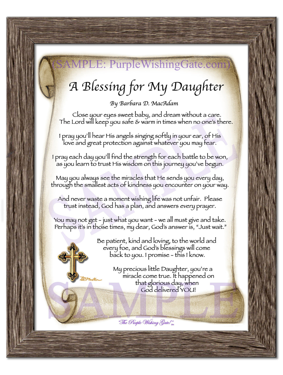 A Blessing for My Daughter (baby) - Baby Gift - PurpleWishingGate.com