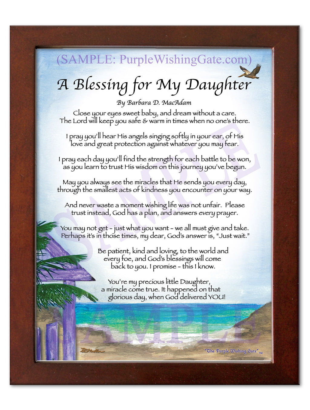 A Blessing for My Daughter (baby) - Baby Gift - PurpleWishingGate.com
