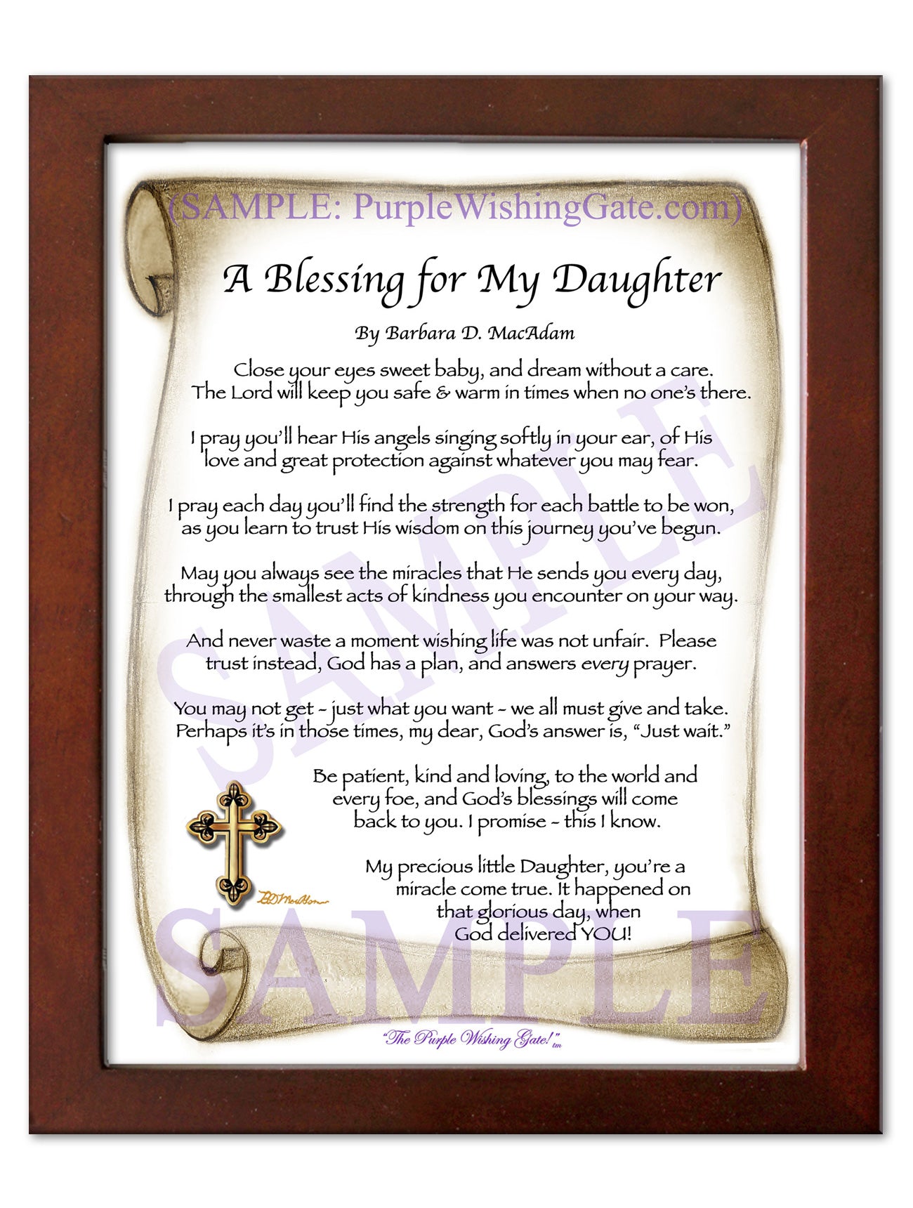 A Blessing for My Daughter (baby) - Baby Gift - PurpleWishingGate.com
