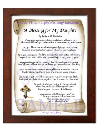 A Blessing for My Daughter (baby) - Baby Gift - PurpleWishingGate.com