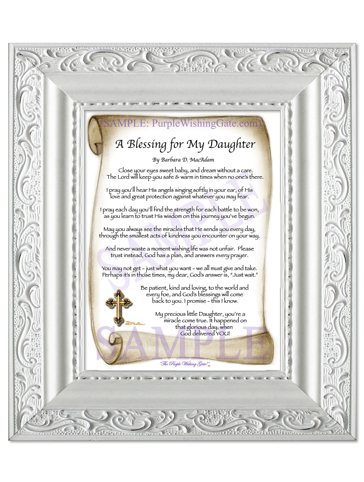 A Blessing for My Daughter (baby) - Baby Gift - PurpleWishingGate.com