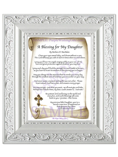 A Blessing for My Daughter (baby) - Baby Gift - PurpleWishingGate.com