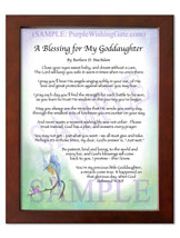 A Blessing for My Goddaughter (baby) - Baby Gift - PurpleWishingGate.com