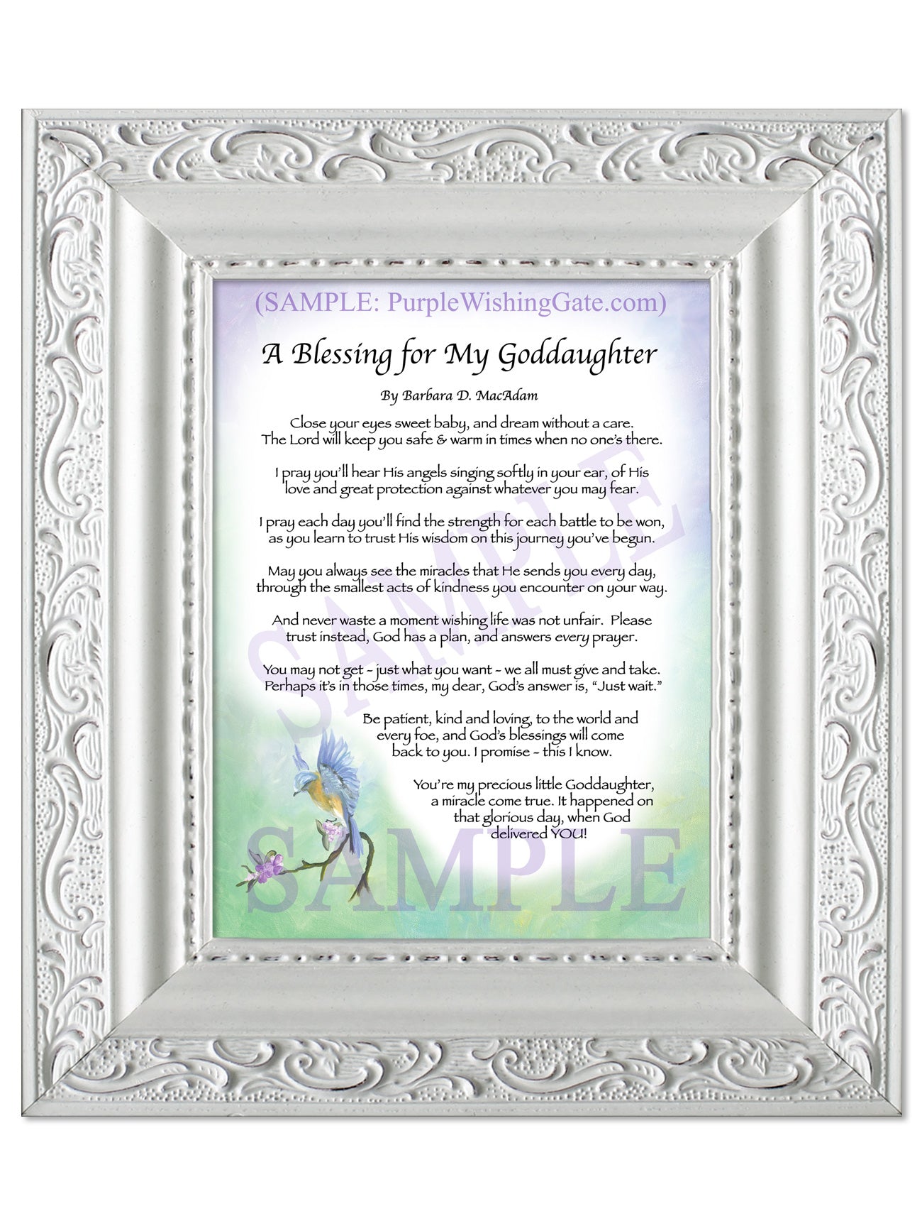A Blessing for My Goddaughter (baby) - Baby Gift - PurpleWishingGate.com