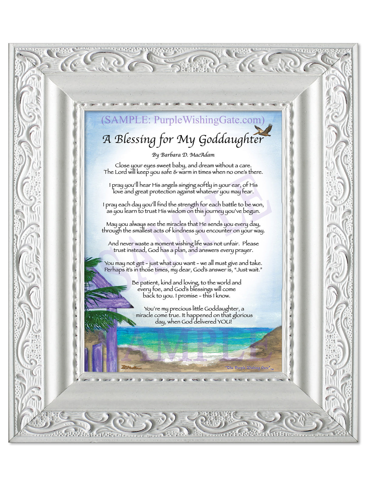 A Blessing for My Goddaughter (baby) - Baby Gift - PurpleWishingGate.com