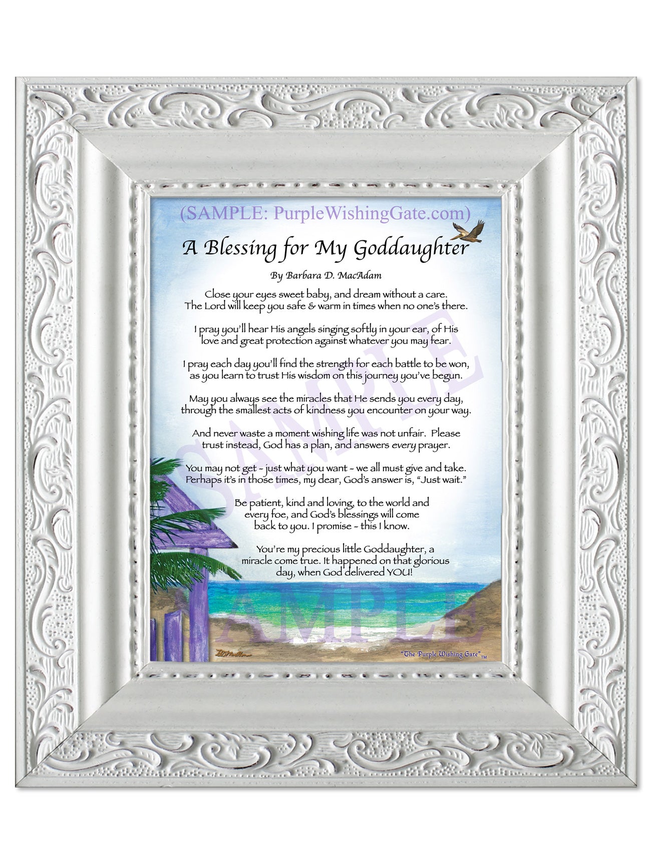 A Blessing for My Goddaughter (baby) - Baby Gift - PurpleWishingGate.com