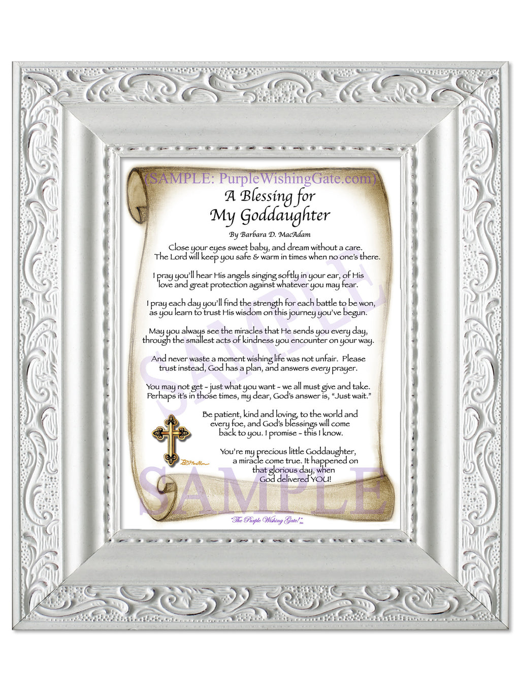 A Blessing for My Goddaughter (baby) - Baby Gift - PurpleWishingGate.com