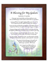 A Blessing for My Godson (baby) - Baby Gift - PurpleWishingGate.com