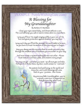 A Blessing for My Granddaughter (baby) - Baby Gift - PurpleWishingGate.com