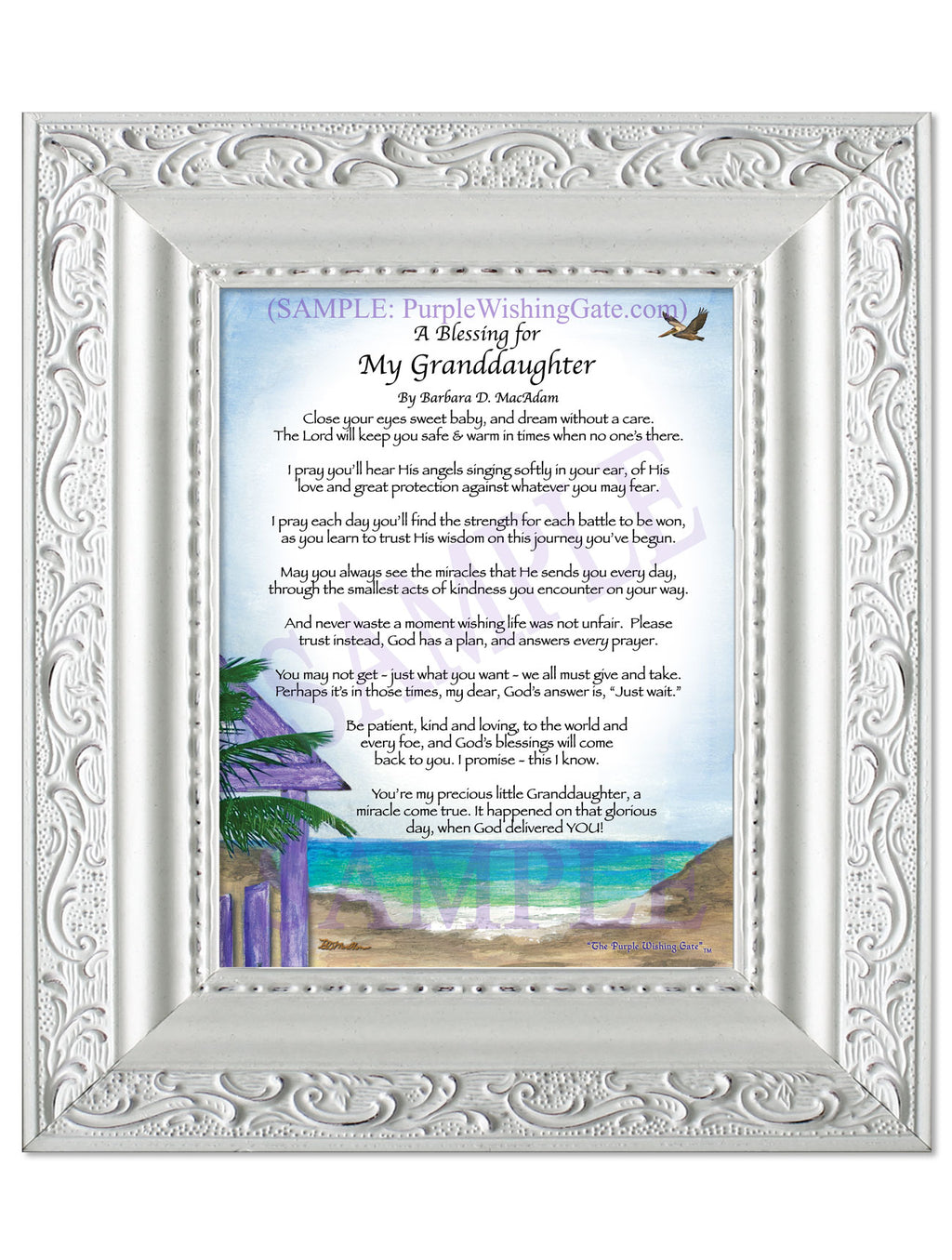 A Blessing for My Granddaughter (baby) - Baby Gift - PurpleWishingGate.com