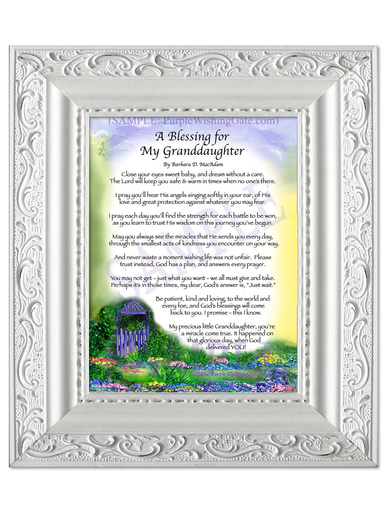 A Blessing for My Granddaughter (baby) - Baby Gift - PurpleWishingGate.com