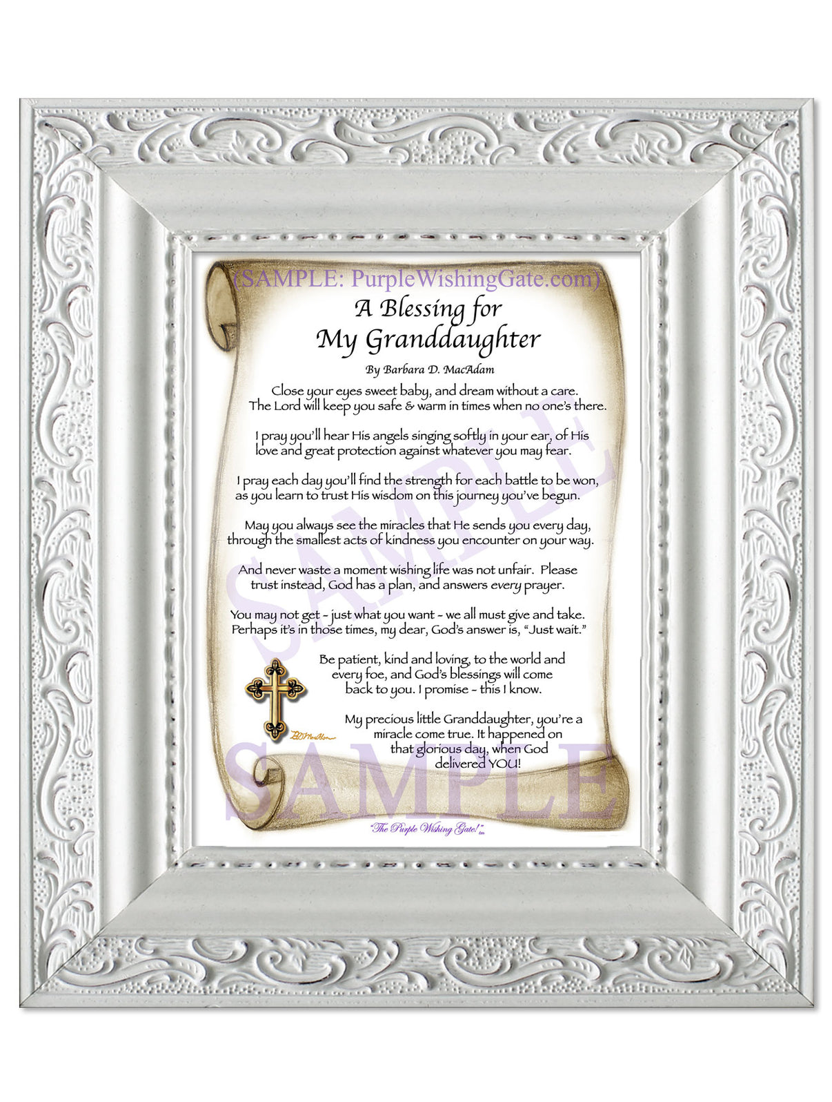 A Blessing for My Granddaughter (baby) - Baby Gift - PurpleWishingGate.com