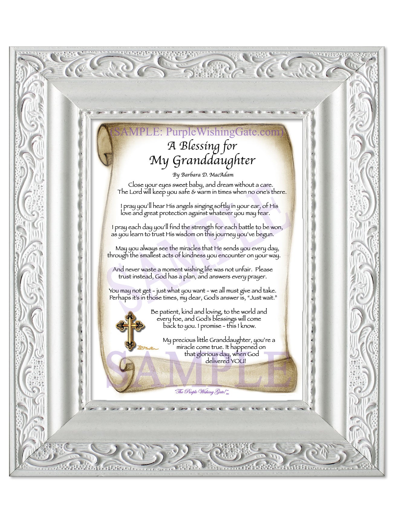 A Blessing for My Granddaughter (baby) - Baby Gift - PurpleWishingGate.com