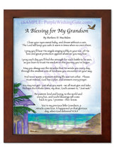 A Blessing for My Grandson (baby) - Baby Gift - PurpleWishingGate.com