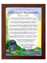 A Blessing for My Grandson (baby) - Baby Gift - PurpleWishingGate.com