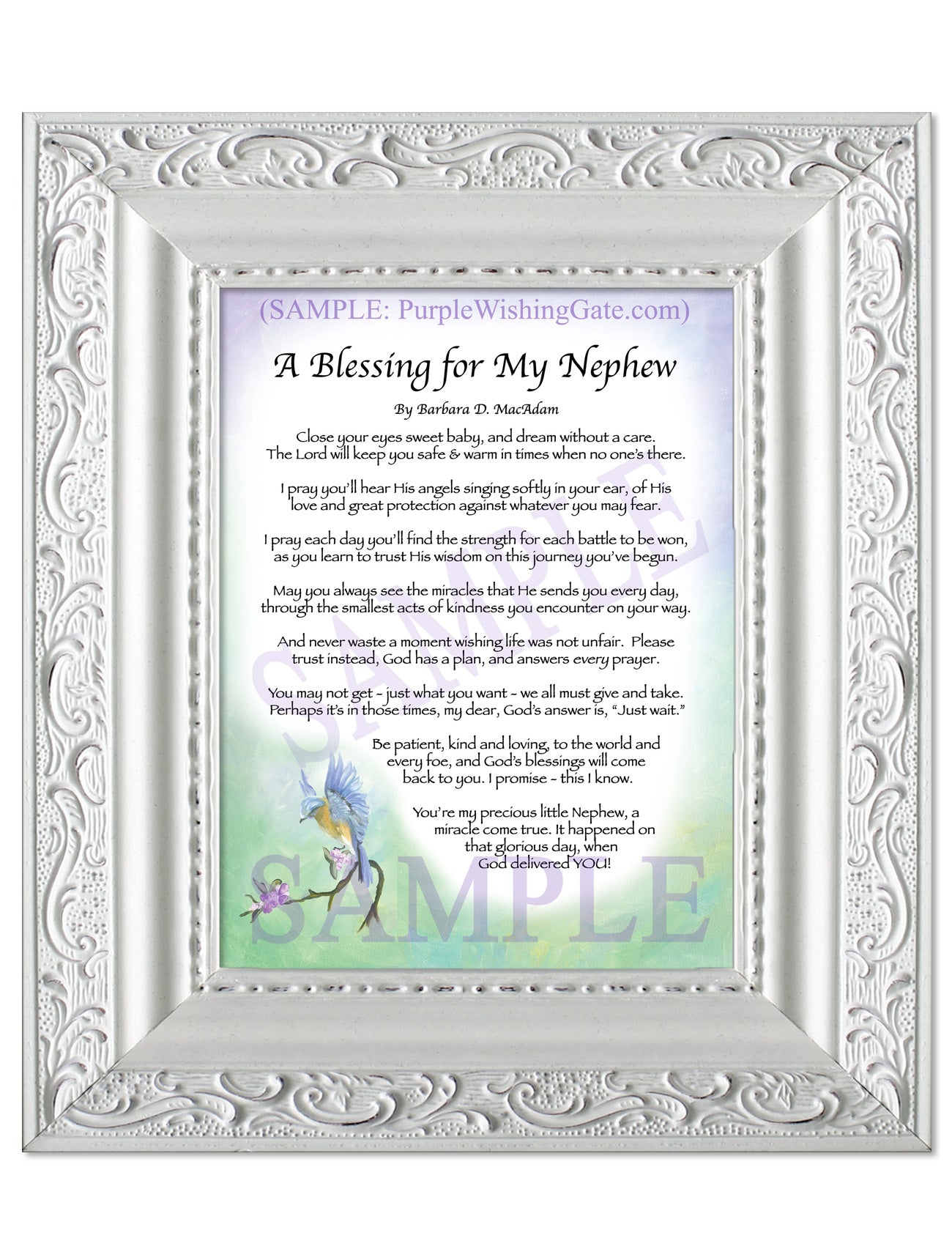 A Blessing for My Nephew (baby) - Baby Gift - PurpleWishingGate.com