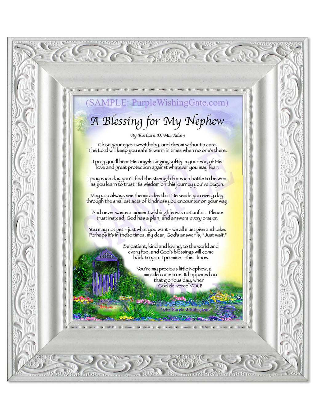 A Blessing for My Nephew (baby) - Baby Gift - PurpleWishingGate.com