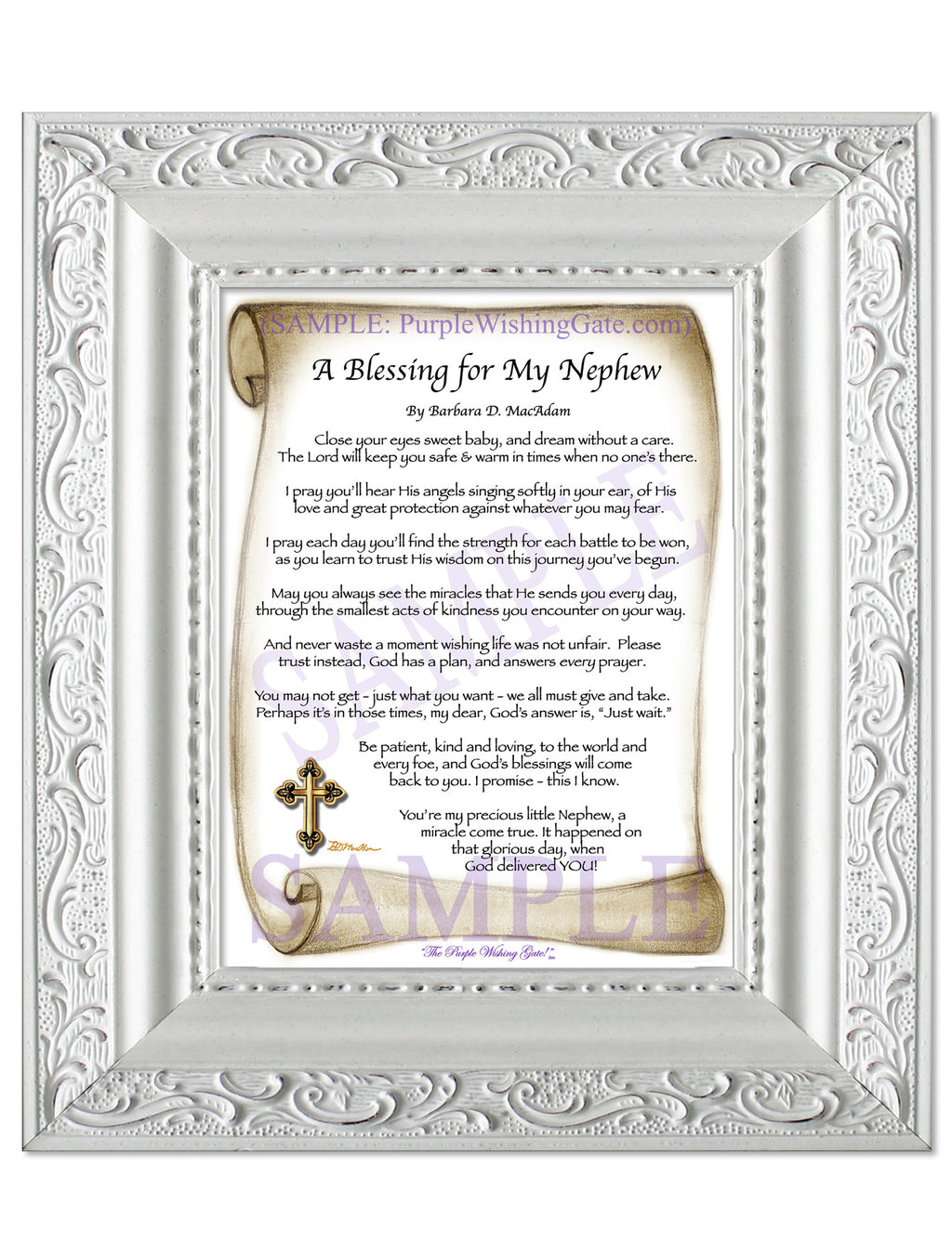 A Blessing for My Nephew (baby) - Baby Gift - PurpleWishingGate.com
