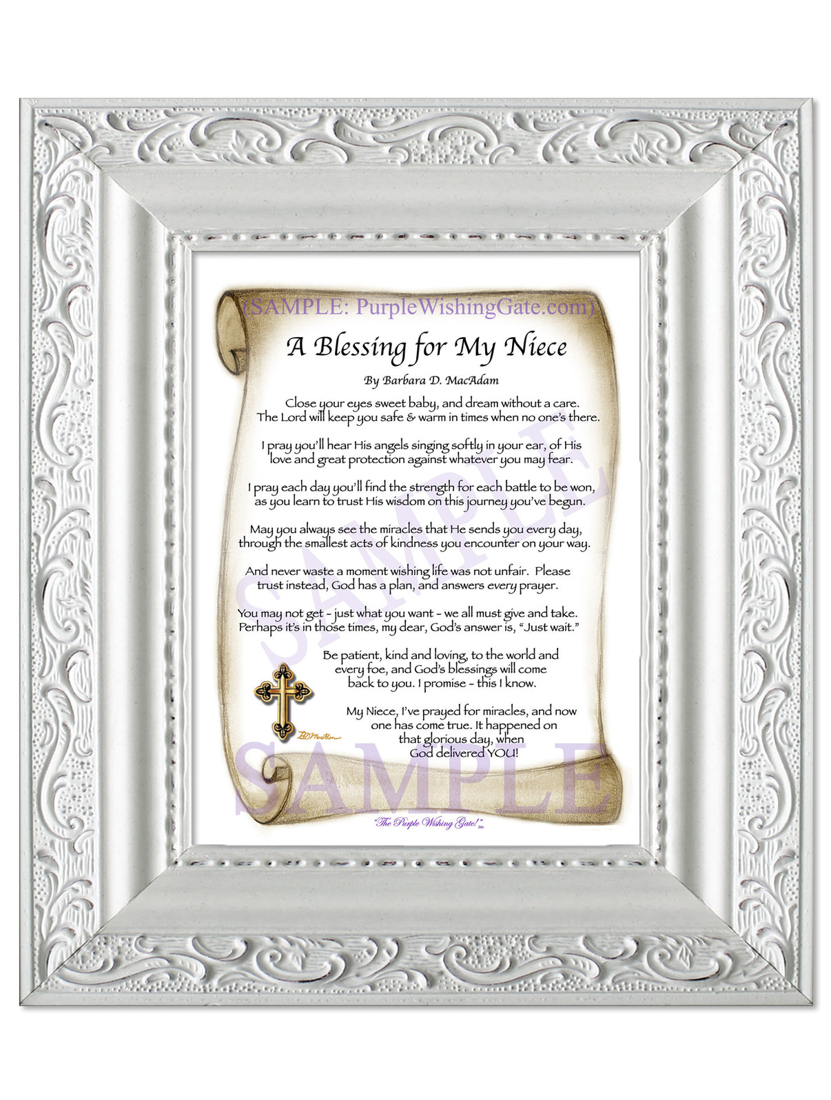 A Blessing for My Niece (baby) - Baby Gift - PurpleWishingGate.com