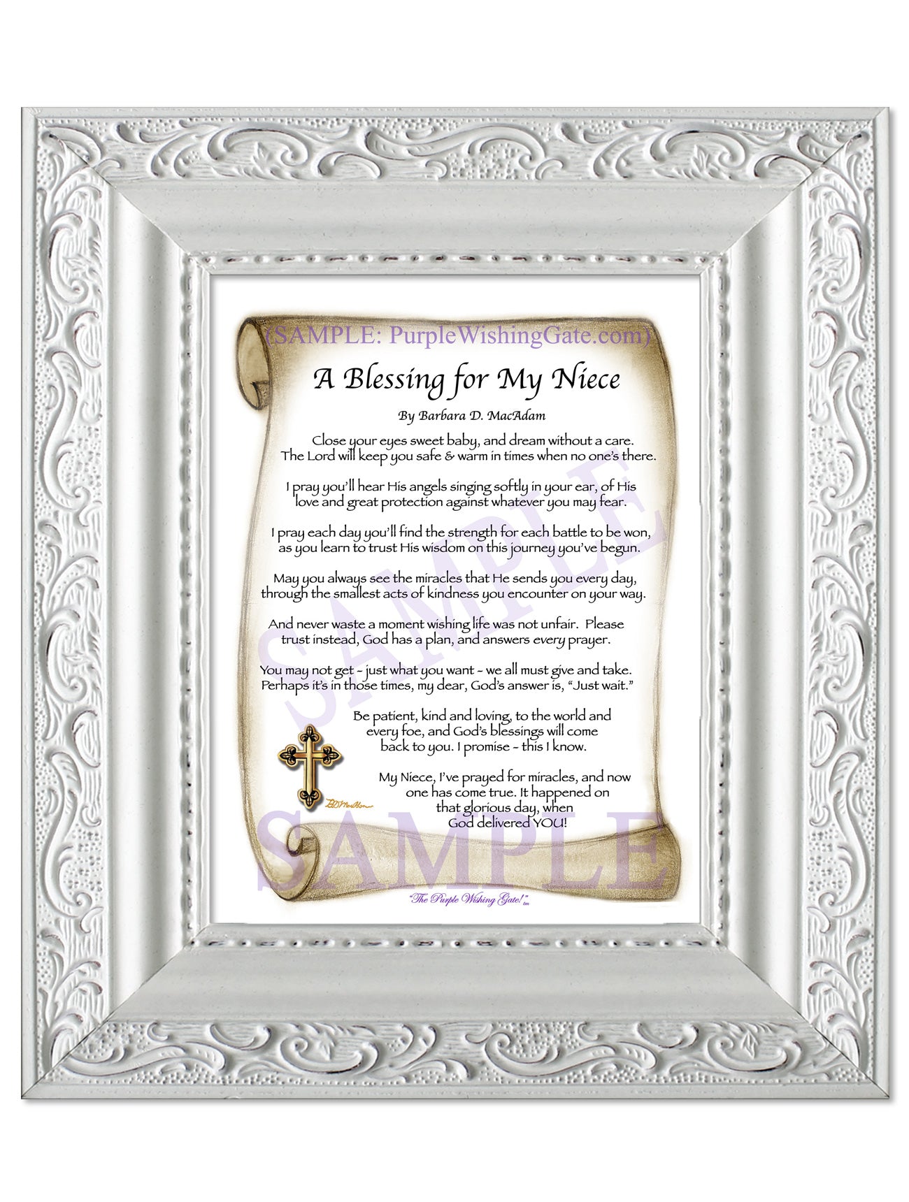 A Blessing for My Niece (baby) - Baby Gift - PurpleWishingGate.com