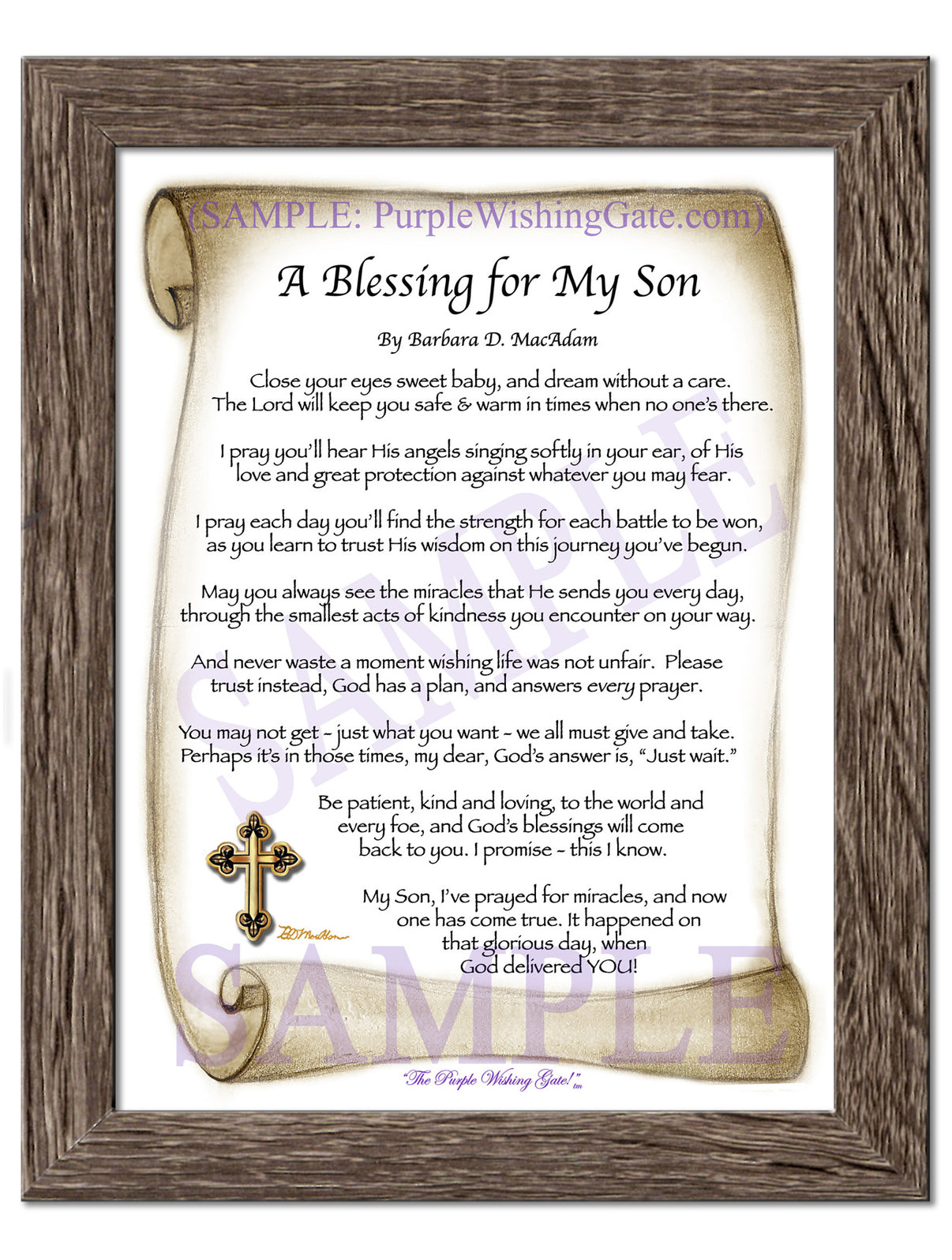 A Blessing for My Son (baby) - Baby Gift - PurpleWishingGate.com